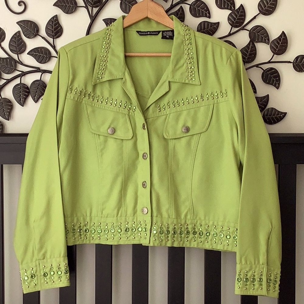 Gordon & James Cowgirl Studded Bling Western Jean Jacket Style